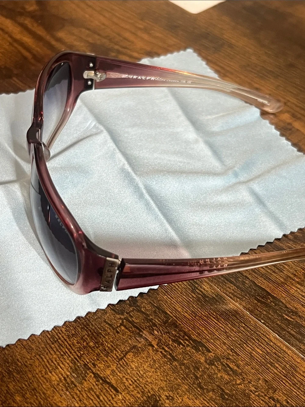 Ralph Lauren Purple Gradient Frame Sunglasses with Dark Gradient Lenses